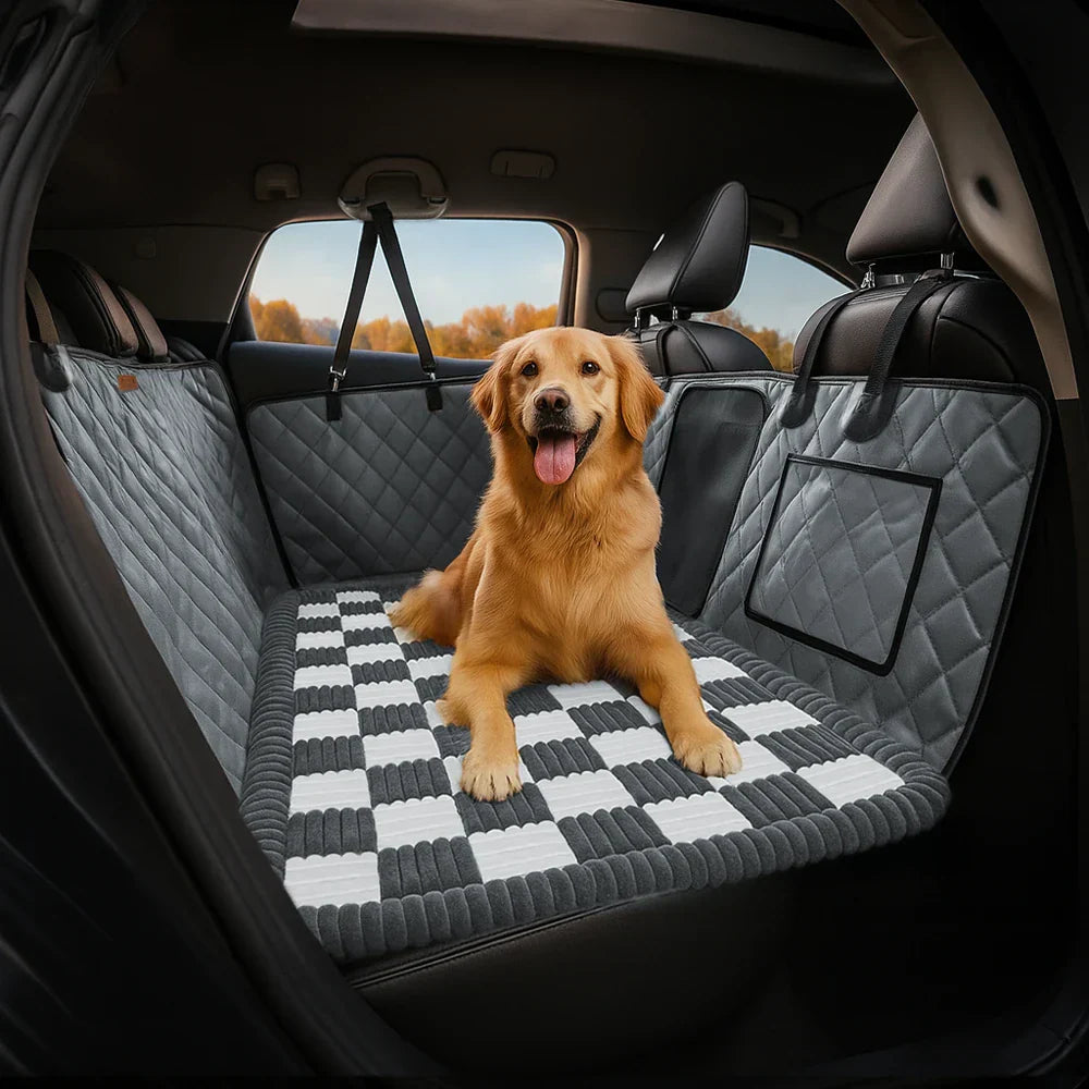 Pet Safety Sofa Premium Faux Leather Water-repellent Hammock Dog Car Seat Cover - RideProtector