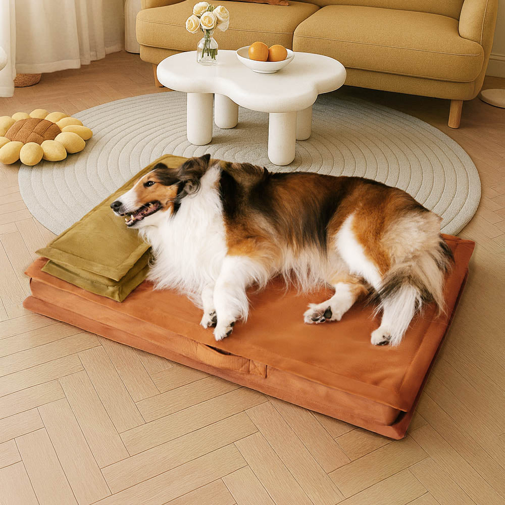 Pet Anti-Anxiety with Sponge Support Deep Sleeping Dog Bed