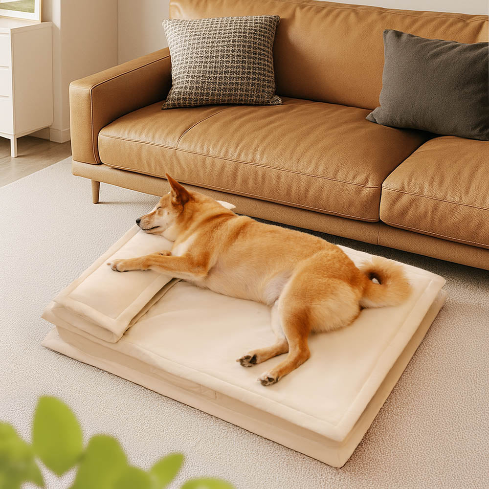 Pet Anti-Anxiety with Sponge Support Deep Sleeping Dog Bed