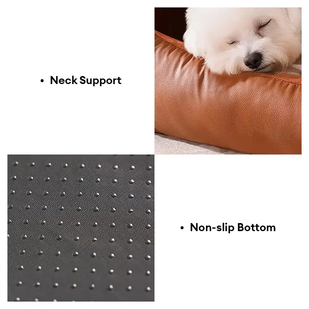 Pet Cozy Cabin Portable Semi-Enclosed Dog Bed with Roof Warming And Durable