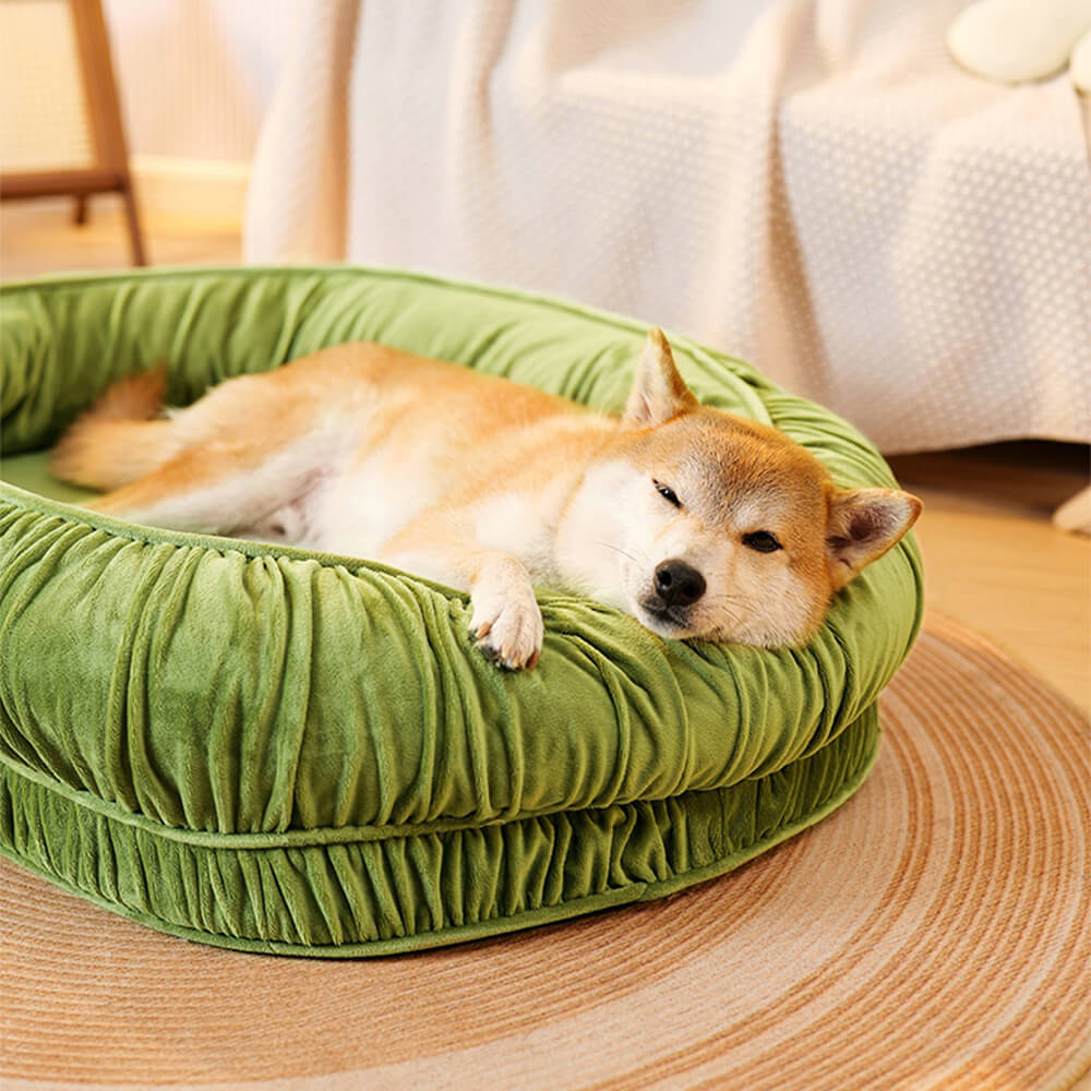 Pet Oval Orthopedic Support Cozy Sleeping Detachable Dog & Cat Bed