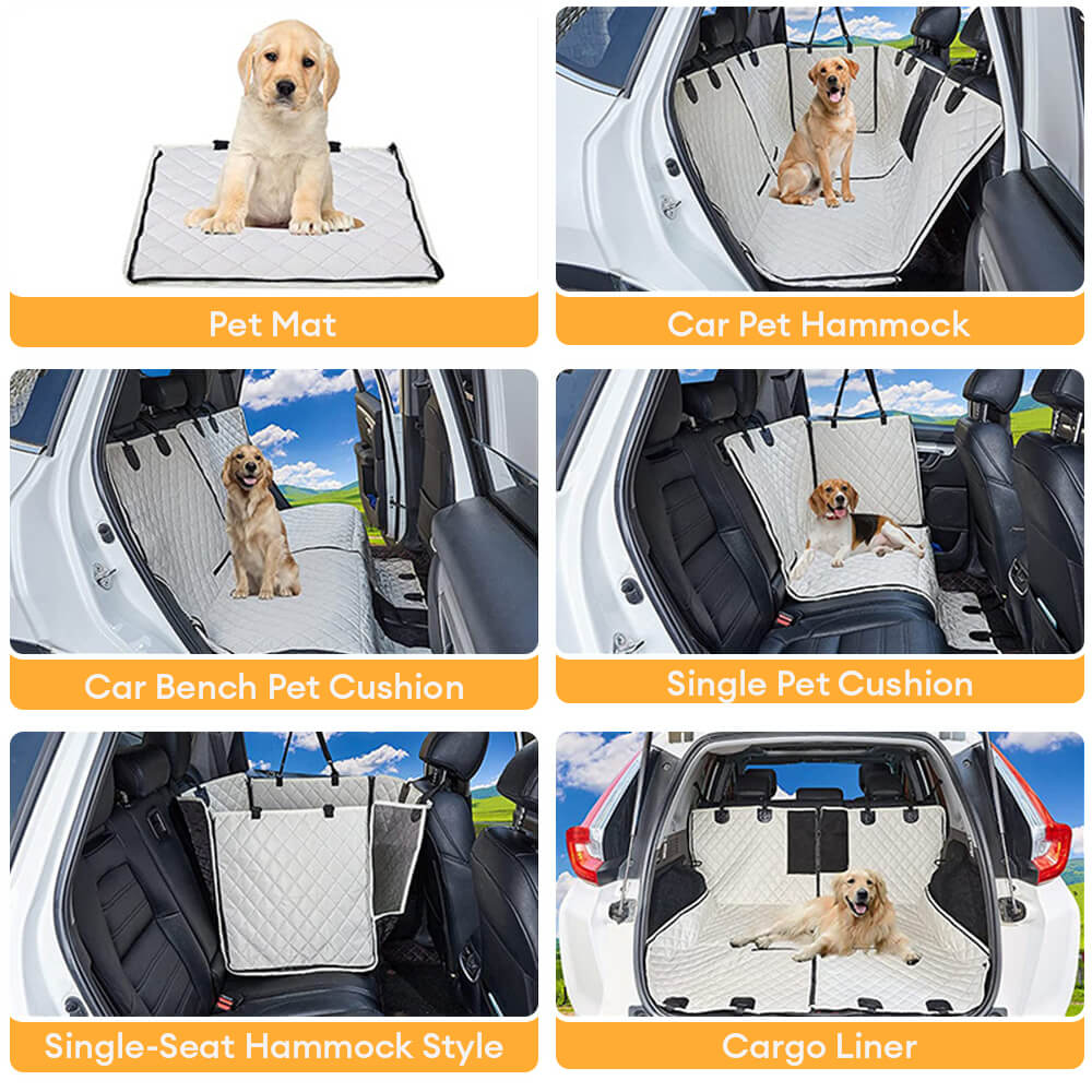 Safety Sofa Waterproof Multi-Use Car Dog Seat Cover – Convertible Back Seat Protector for Pets