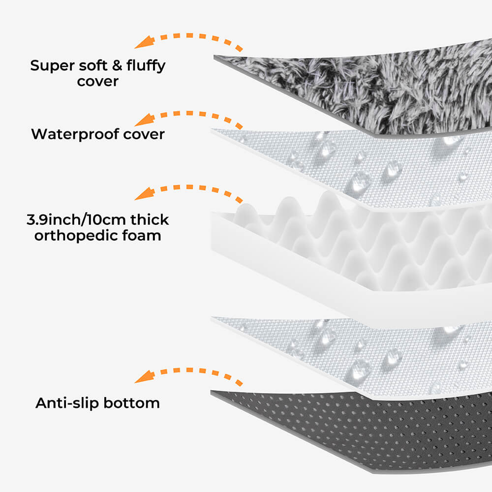 Pet Luxury Super Large Sleep Deeper Oval Bed Human Dog Bed