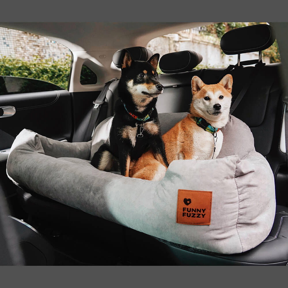 Pet Travel Bolster Safety Medium Large Dog Car Back Seat Bed