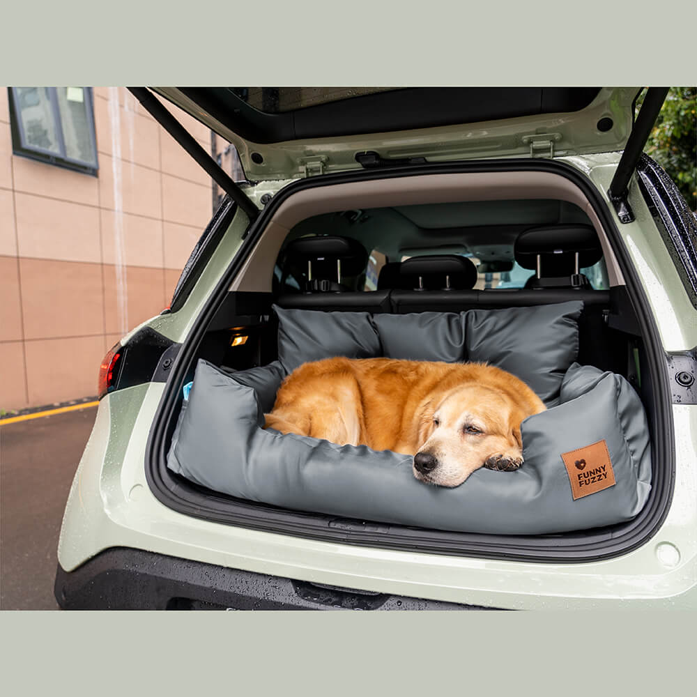 Pet Travel Bolster Safety Waterproof Medium Large Dog Car Back Seat Bed