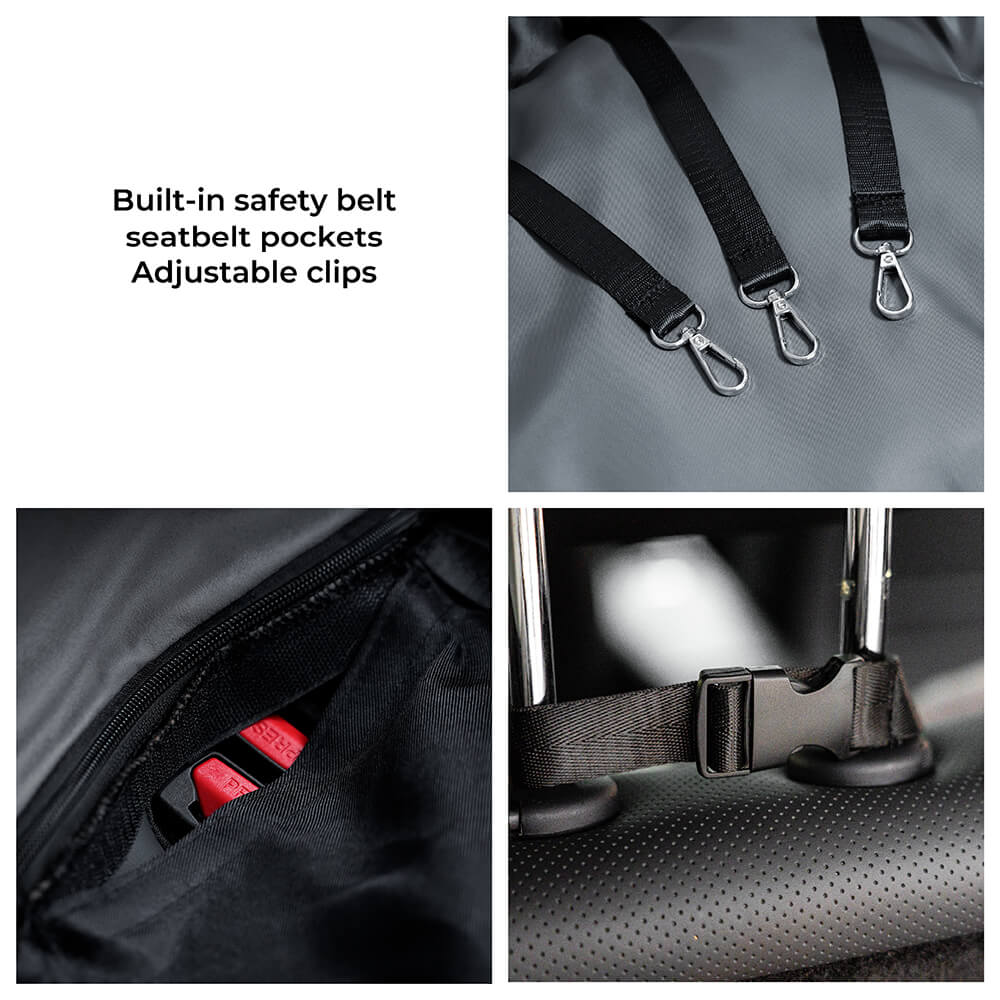 Pet Travel Bolster Safety Waterproof Medium Large Dog Car Back Seat Bed