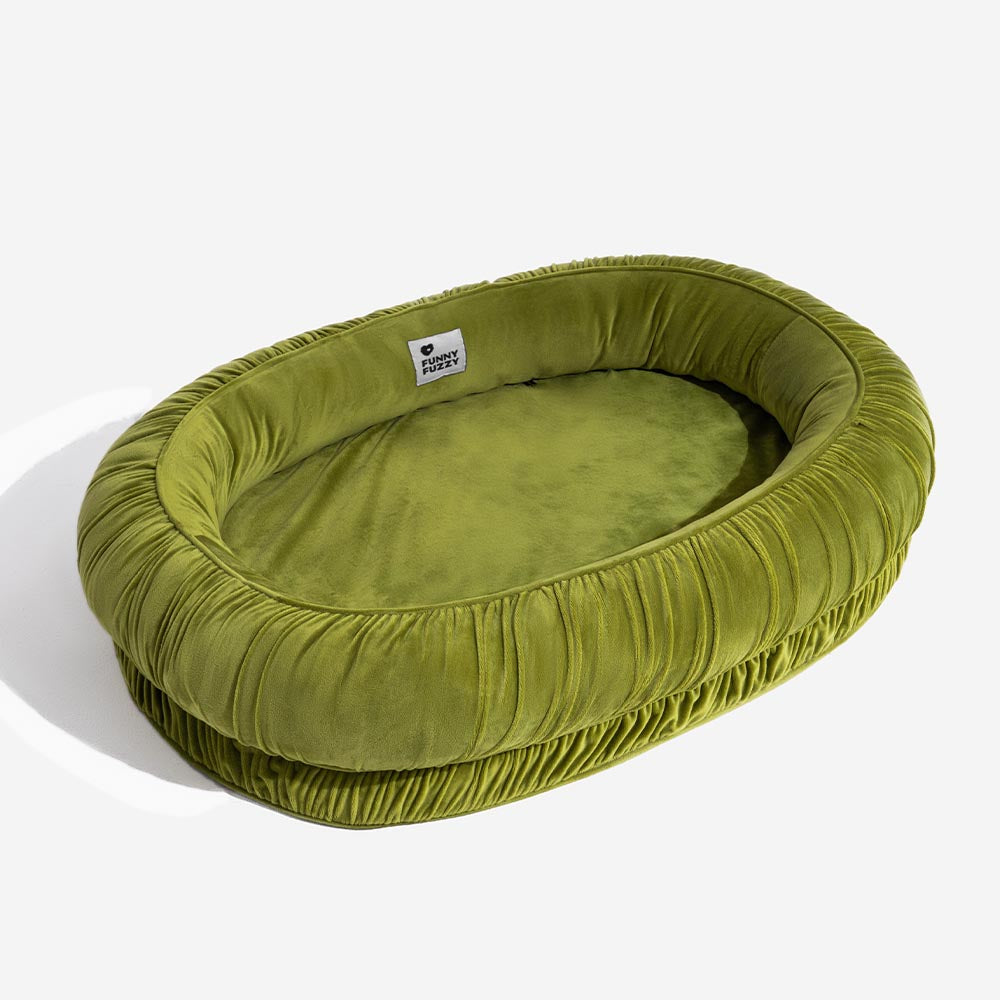 Pet Oval Orthopedic Support Cozy Sleeping Detachable Dog & Cat Bed