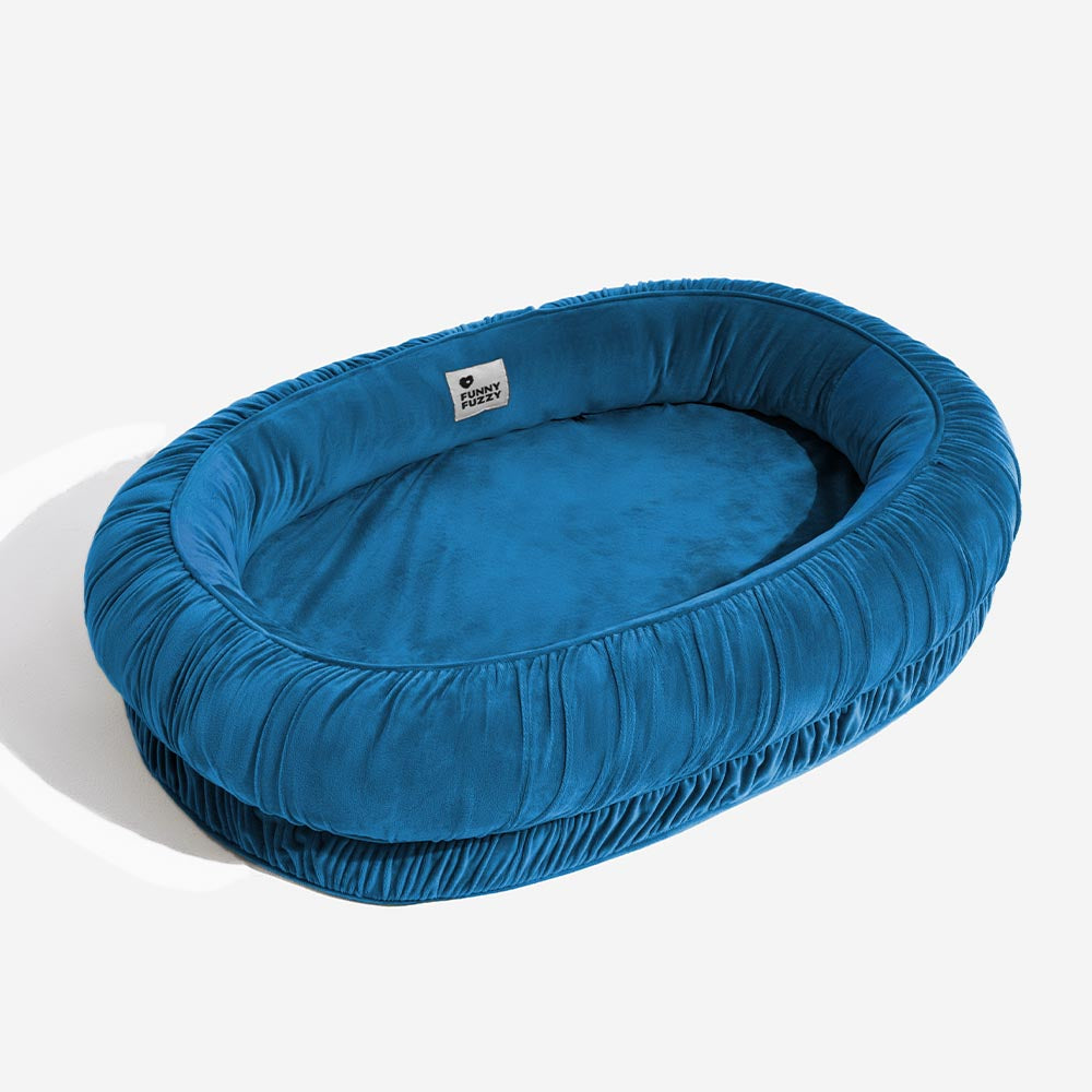 Pet Oval Orthopedic Support Cozy Sleeping Detachable Dog & Cat Bed
