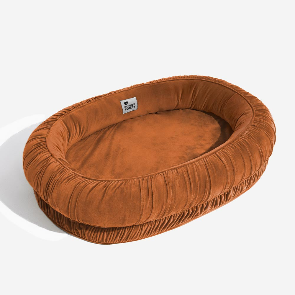 Pet Oval Orthopedic Support Cozy Sleeping Detachable Dog & Cat Bed