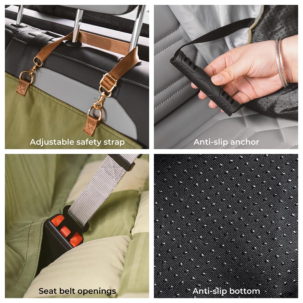 Pet Travel Bolster Safety Back Seat Large Dog Car Seat Bed - Chessboard Lounge