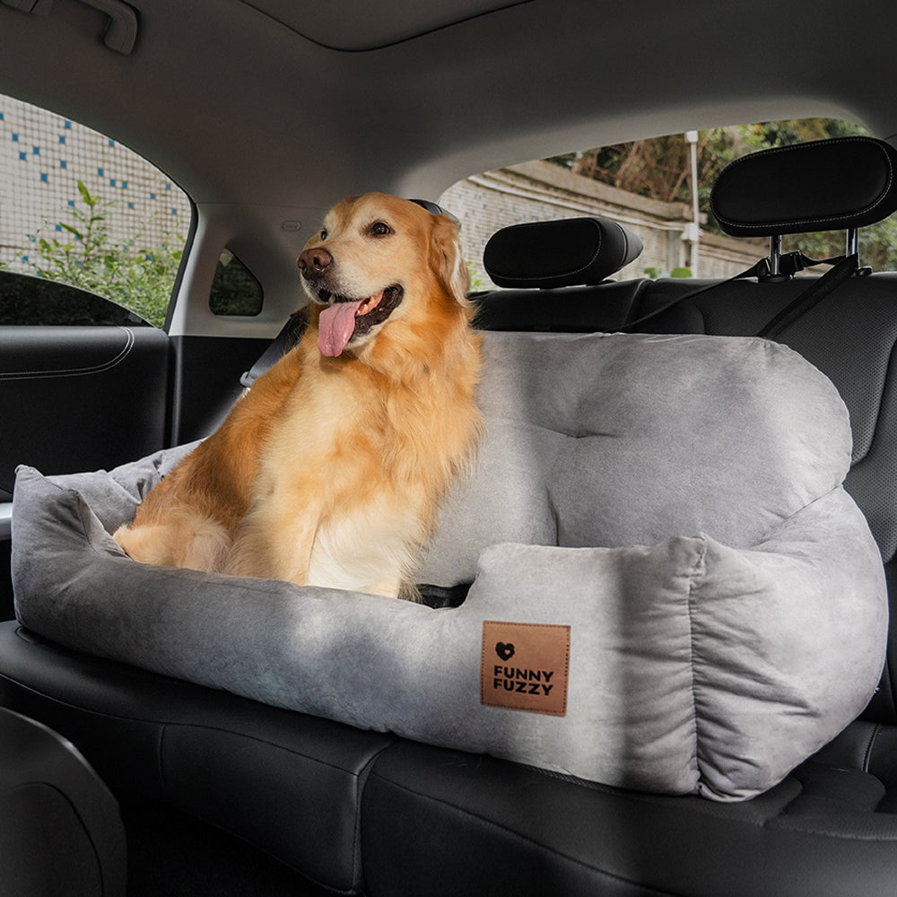 Pet Travel Bolster Safety Medium Large Dog Car Back Seat Bed