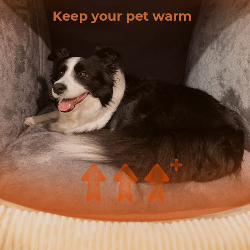 Pet Warm Flannel Detachable Semi-Enclosed Large Dog Tent Bed