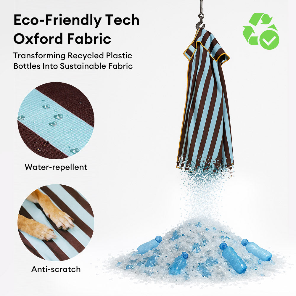 Pet Stripe Waterproof Foldable Large Dog Sofa Bed - Sunny Siesta